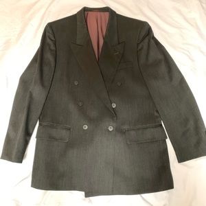 English Manor Dark Grey Double Breasted Blazer - Unknown Size (See Descr) - Used